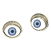 Color de ojos plateados de armas de aleación pendientes de piedras preciosas