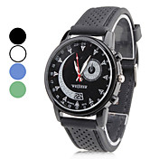 Unisex Rubber Analog Quartz Wrist Watch (Black)