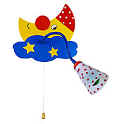 40W Contemporary Wood Children Wall Light with 1 Light in Moon Design