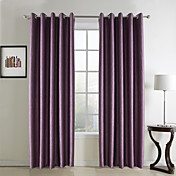 (Two Panels) Embossed Red Classic Blackout Curtains