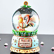 "Wake up" Rooster Design Snow Globe