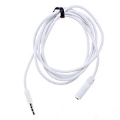 3,5 mm Buchse auf Stecker Verlängerungskabel (120cm, White)