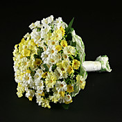 ronde belle main liée bouquet de mariée en satin