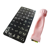 Plastic 2pcs imagen Estampación placas Set (Láminas azar)