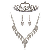 Beautiful Rhinestones Wedding Jewelry Set,Including Necklace,Tiara And Earrings