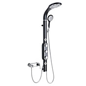 Contemporary Widespread Wall Mount Aluminum Shower Panel with 5 Functions Hand Shower(Not Inclued Faucet)