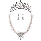 pérolas de imitação da jóia do casamento noivas conjunto l20111211452 + (HG-0190). incluindo colares, brincos e tiara