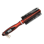 Shining Bristle Red Round Curly Volume Brush