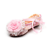 Handmade Canvas Dance Shoes Split-sole Ballet Slipper With Ribbon For Kids