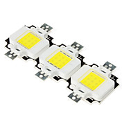 DIY 10W 800-900LM 6000-6500K Lumière naturelle Carré blanc Module à DEL intégrée (9-11V, 3-Pack)