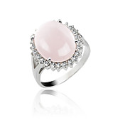 925 Sterling Silver polvere di cristallo anello (7.6carat) (11 * 13mm)