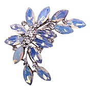 Las hojas de cristal y broche Inflorescencia decoración de cristal de la aleación