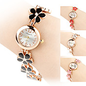 kvinners legering analog kvarts armbånd watch (gull)
