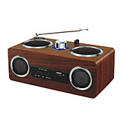 PN-08 Fine wooden box, double horn portable card speaker