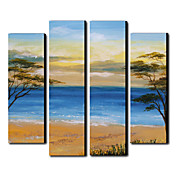 Dipinti a mano pittura di paesaggio olio Set di 4 1211-LS0145