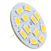 G4 12x5630 SMD 6W 500-560lm 3000-3500K Warm Light Pin Vertical Blanco Bombilla LED Spot (12 V)