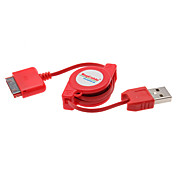 Retractable USB Ladekabel für iPhone 4, 4S und Others (verschiedene Farben)