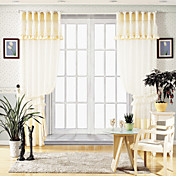 (Twee panelen) land beige afdruk vitrages