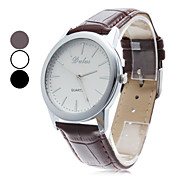 Unisex Elegante Negócios Estilo PU analógico relógio de pulso de quartzo (cores sortidas)