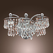 Contemporary Crystal  Wall lights with 6 LED Lights Chrome Finished