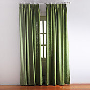 (Two Panels) Country Linen Clover Lined Curtains