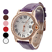 Romano de la Mujer de diseño Número de PU analógico de pulsera de cuarzo relojes de moda (colores surtidos)