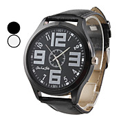 Herren Simple Design PU Analog Quarz-Armbanduhr (verschiedene Farben)