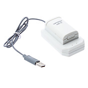 Puissance 4800mAh Banque Batterie & Chargeur pour Xbox360 (Blanc)