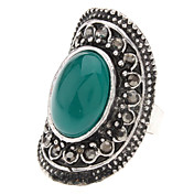 Vintage Tibetan Silver Agate Adjustable Ring