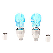 cabeça dos decorativas luz azul da bicicleta / carro roda pneu válvula lâmpadas bonés (3 x AG10)