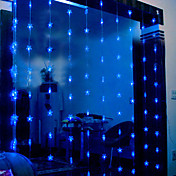 2Mx1.6M Azul Lámpara LED String con 120 LEDs de la Navidad y decoración de Halloween (Star)