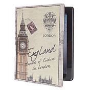 retro big ben patrón pu estuche de cuero para el ipad 2/3/4