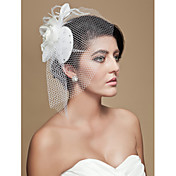 luksuriøse fjær tyll bryllup brude headpiece