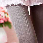 Dame Stripe Heart Slim Strømpebukser