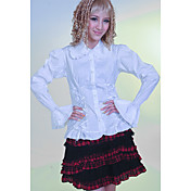 Leuke Ribbon Falbala Manchetten Cotton Casual Lolita Blouse