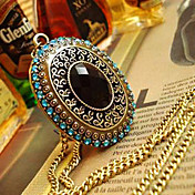 vendimia de la mujer del diamante flor collar