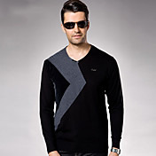 luva longa dos homens soltos fina t-shirt