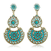Pretty Alloy with Beads and Crystals Round Chandelier Earrings(More Colors)