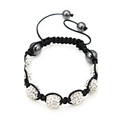 Black Rope Style Zircon Bracelet(Assorted Color)