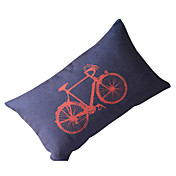 país de algodão / linho bicicleta fronha decorativo