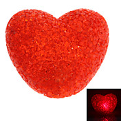Dolce a forma di cuore rosso di cristallo Lampada LED Night (3xLR44)