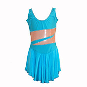 Girl's Spandex Figure Skating Dress (Blue)