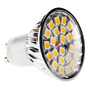 GU10 5W 24x5050 SMD 380-420LM 3000-3500K Ampoule lumière blanche chaude Spot LED (220-240V)