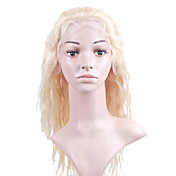 Cap Cola menos novo com pentes solto Curly 14 "100% indiano peruca loira laço Remy