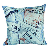 Newspapper seda fronha decorativa euro