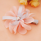 Handmade Pink and Gray Organza 9.5cm Bow Sweet Lolita Headdress