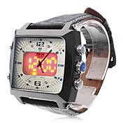 Moda Uomo Style PU analogico - Digital Multi-Movimento orologio da polso (nero)