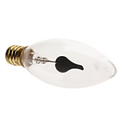 E12 1W 50-80LM White Light Candle Bulb (220V)