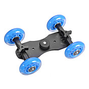 4 ruote Desktop DSLR macchina da presa Fotografia Rail Track Slider Tabella Dolly auto (blu)