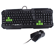 Waterproof Quiet-typing PS/2 QWERTY Keyboard & USB Optical Mouse Combo